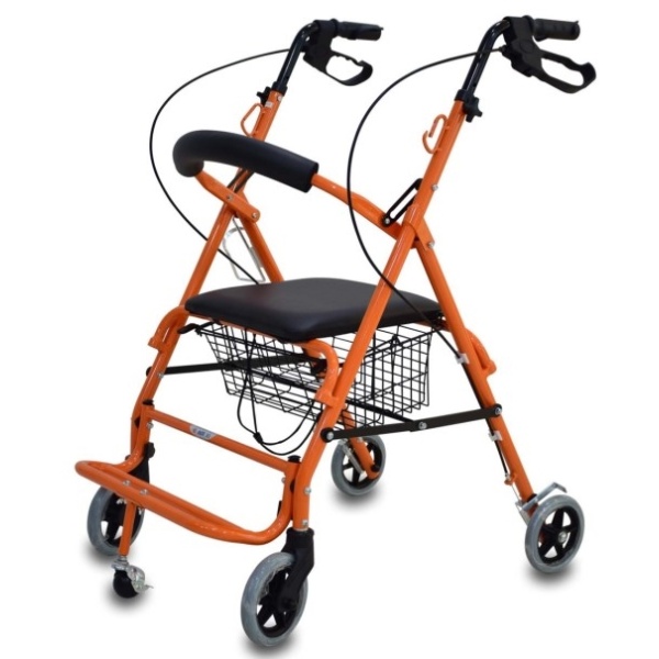 รถเข็นพยุงเดิน รถเข็นช่วยเดินคนแก่ รถเข็นพยุงเดินผู้สูงอายุ โรเลเตอร์ Rollator PHW9148L-NT2318 รถเข็นผู้สูงอายุพับได้